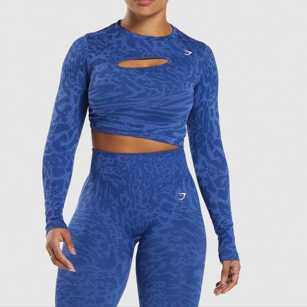 Adapt Safari Seamless Long Sleeve Crop Top